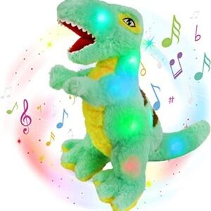 Glow Guards 14”  light music Dinosaur stuffed plush animal LED soft toy kids NEW